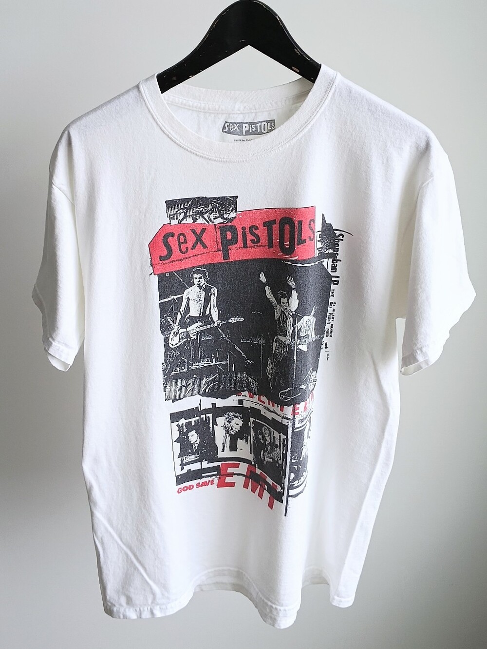 Sex Pistols Graphic T-Shirt White 2023 Official Licensed Punk Rock Tee Medium